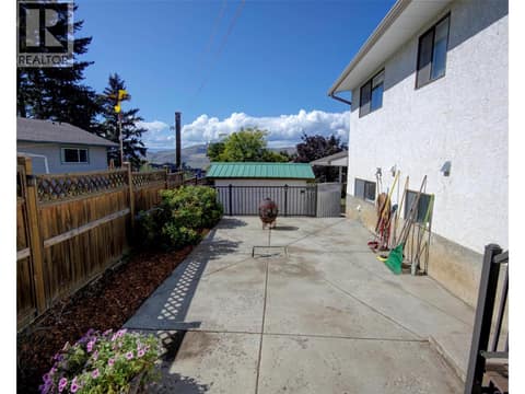 Rear yard of home fenced in at 5894 Dedecker West Road, North BX, Vernon