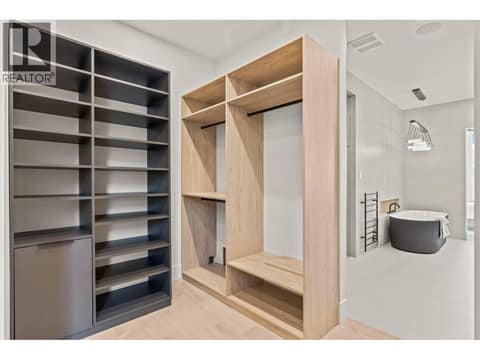 Custom walk-in closet at 5584 Upper Mission Court, Kettle Valley, Kelowna