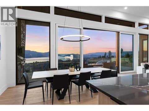 Double sliding doors to covered deck at 5584 Upper Mission Court, Kettle Valley, Kelowna
