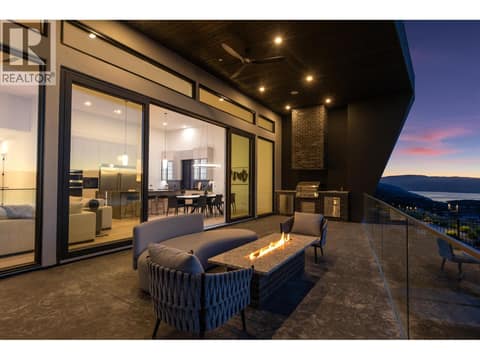 Upper built-in firetable at 5584 Upper Mission Court, Kettle Valley, Kelowna