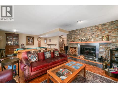 Wood Burning Fireplace at 771 Cassiar Court, Dilworth Mountain, Kelowna