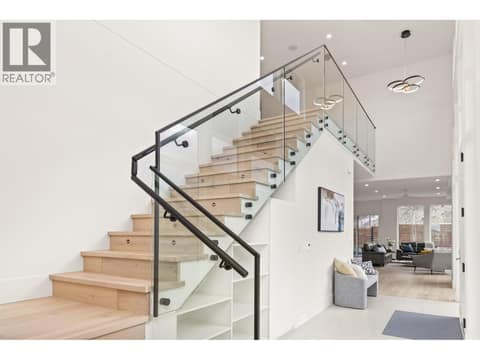 Foyer with heated tile floors at 4983 Bucktail Lane, Upper Mission, Kelowna