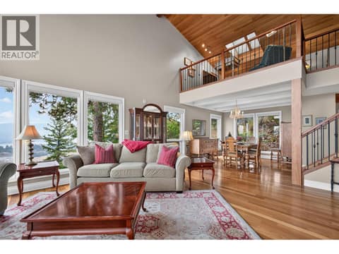 Lofted space above the main living room at 1776 Keloka Drive, West Kelowna Estates