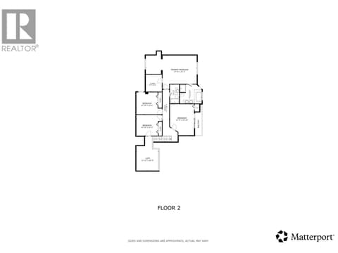 Upper level floor plan at 1776 Keloka Drive, West Kelowna Estates
