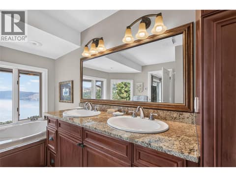 With dual vanities at 1776 Keloka Drive, West Kelowna Estates