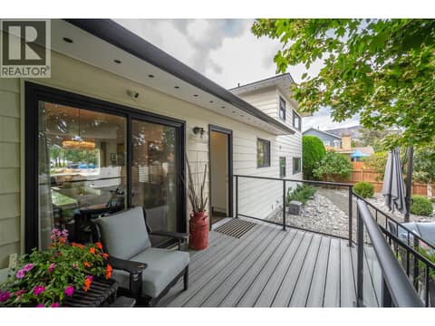 Deck off the dining and kitchen. at 127 Elm Avenue, Main South, Penticton