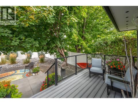 Deck off the dining and kitchen. at 127 Elm Avenue, Main South, Penticton
