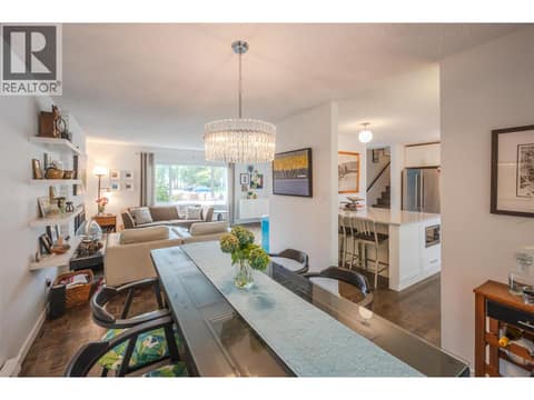 Main floor dining. at 127 Elm Avenue, Main South, Penticton