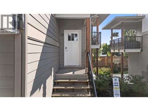 Private entrance adds to the end-unit feel and privacy. at 255 Taylor Road Unit# 18, Rutland South, Kelowna