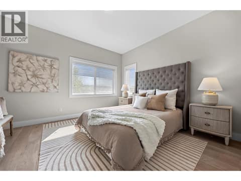 Spacious primary bedroom with abundant natural light and room for a king-size bed. at 255 Taylor Road Unit# 18, Rutland South, Kelowna