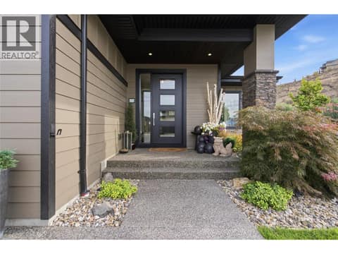 Front entrance at 1215 Ponds Avenue, Upper Mission, Kelowna