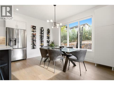 Open concept dining/breakfast main floor at 1215 Ponds Avenue, Upper Mission, Kelowna