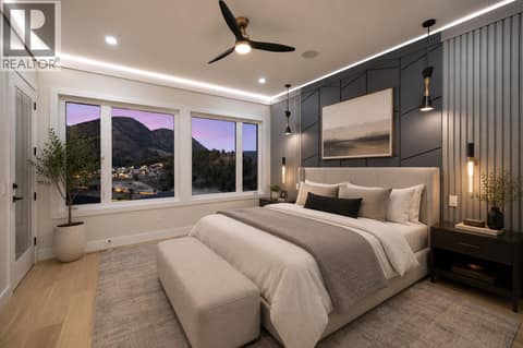 Primary Bedroom Virtually Staged at 979 Loseth Drive, Black Mountain, Kelowna