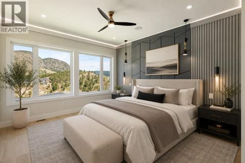 Primary Bedroom Virtually Staged at 979 Loseth Drive, Black Mountain, Kelowna