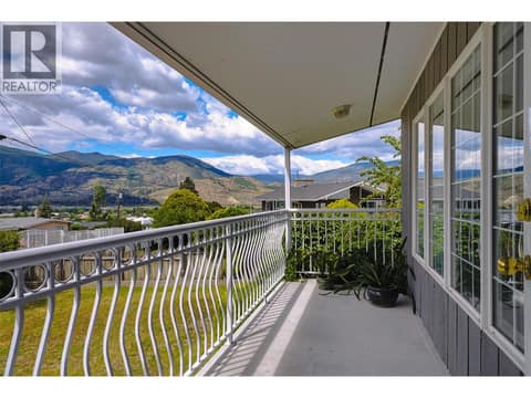 Porch off living room/ flex room at 125 Corry Place, Wiltse/Valleyview, Penticton