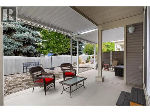 A few covered seating options to relax and enjoy at 2100 55 Avenue Unit# 56, Harwood, Vernon
