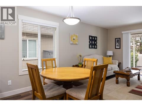 Dining area, room to entertain at 2100 55 Avenue Unit# 56, Harwood, Vernon