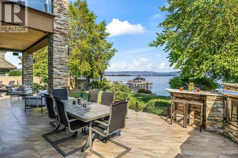 Al Fresco Dining with Wolf Outdoor Kitchen at 4165 Gellatly Road, Westbank Centre, West Kelowna