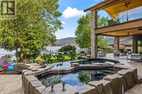 Custom stone spa at 4165 Gellatly Road, Westbank Centre, West Kelowna