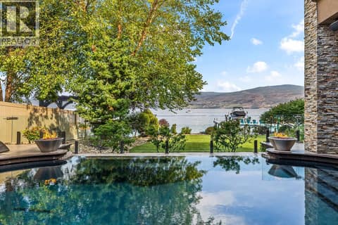 Infinity-edge pool at 4165 Gellatly Road, Westbank Centre, West Kelowna
