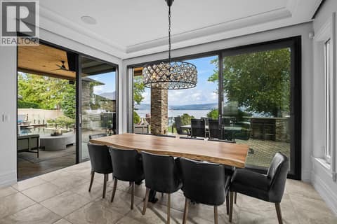 NanaWalls seamlessly blend indoor and outdoor dining areas at 4165 Gellatly Road, Westbank Centre, West Kelowna
