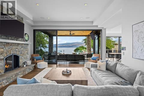 NanaWalls throughout the main floor, seamless blend indoor and outdoor living spaces at 4165 Gellatly Road, Westbank Centre, West Kelowna