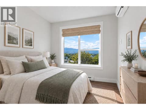 NEW 1BED/1BATH CONDO I GST PAID Virtually Staged Bedroom at 1280 Sutherland Avenue Unit# 602, Springfield/Spall, Kelowna