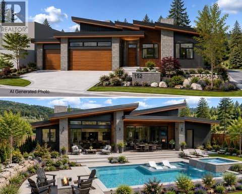 AI Generated Photo with Sellers House Plans on Lot. at 192 Wildsong Crescent, Predator Ridge, Vernon
