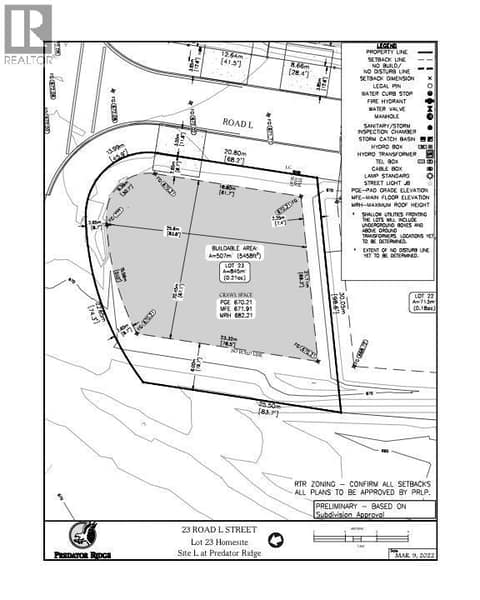 Lot Survey at 192 Wildsong Crescent, Predator Ridge, Vernon
