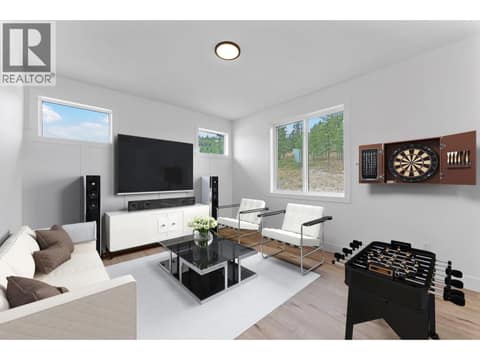 Virtually staged upstairs bonus room at 2871 Copper Ridge Drive, Smith Creek, West Kelowna