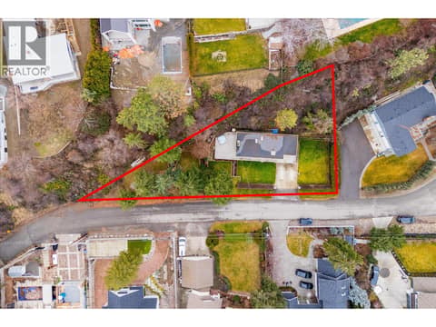 Birds Eye view of the property line - 0.30 acre at 391 Braeloch Road, Upper Mission, Kelowna