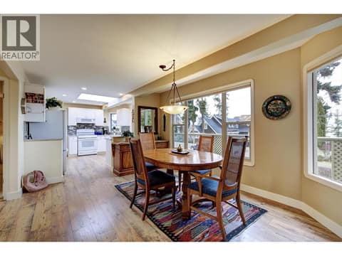 Dining room with partial lake views! at 391 Braeloch Road, Upper Mission, Kelowna