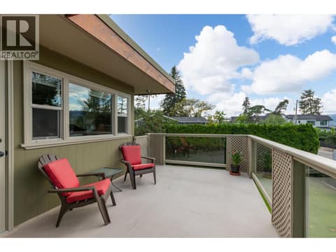 Enjoy quiet mornings on your front patio at 391 Braeloch Road, Upper Mission, Kelowna
