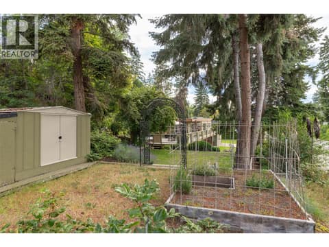 Enjoy your own shed and garden beds, perfect for growing your own veggies! at 391 Braeloch Road, Upper Mission, Kelowna