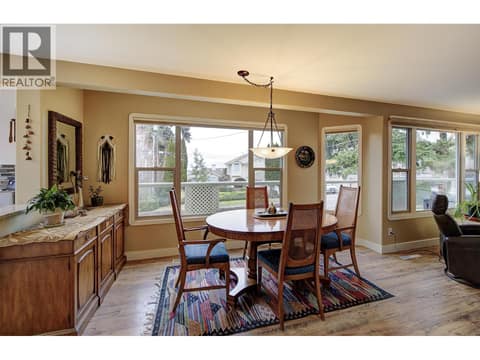 Spacious dining room area at 391 Braeloch Road, Upper Mission, Kelowna