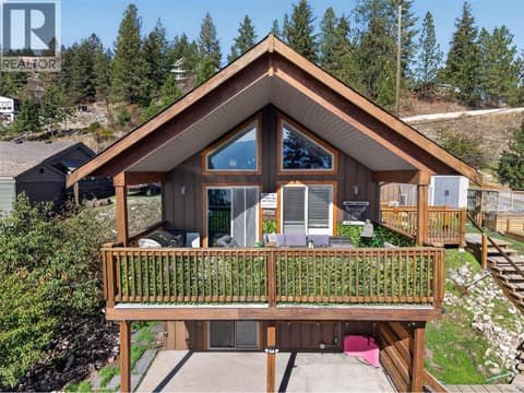 With a large covered patio at 10375 Westshore Road, Okanagan North, Vernon
