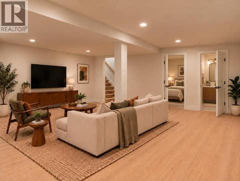 Digitally Rendered to show what the space could be. Staged to give some vision , scale and perspective at 2323 Vale Avenue, Lumby Valley