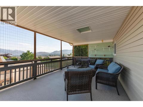 Peaceful Deck at Back of the Home at 2440 Old Okanagan Highway Unit# 1304, Westbank Centre, West Kelowna