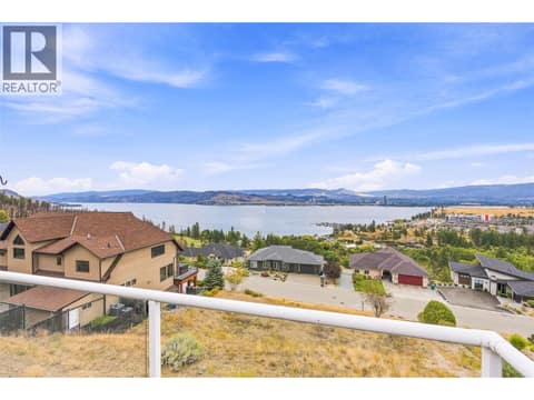 Deck #1 | Main Level - Partially covered deck with full lake views! at 1525 Bear Creek Road Unit# 14, West Kelowna Estates