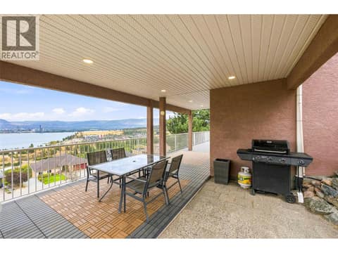 Deck #2 | Lower Level - Incredible lake views from the lower level deck at 1525 Bear Creek Road Unit# 14, West Kelowna Estates