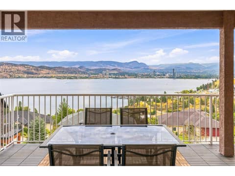 Deck #2 | Lower Level - Incredible lake views from the lower level deck at 1525 Bear Creek Road Unit# 14, West Kelowna Estates