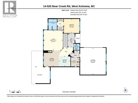 Floor Plans | Main Level at 1525 Bear Creek Road Unit# 14, West Kelowna Estates