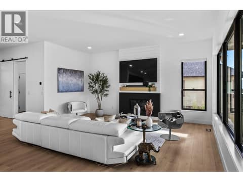 Gas fireplace at 1539 Rocky Point Drive, Wilden, Kelowna