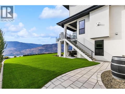 Large backyard space with SynLawn at 1539 Rocky Point Drive, Wilden, Kelowna