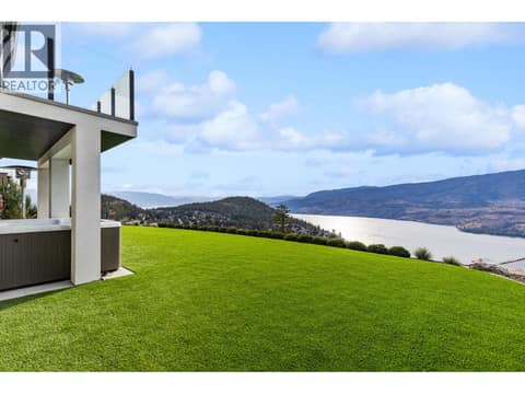 Large backyard space with SynLawn at 1539 Rocky Point Drive, Wilden, Kelowna