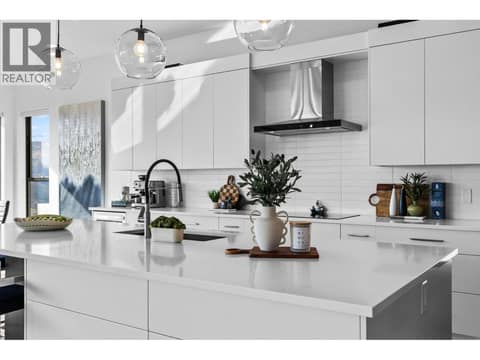 Large kitchen island at 1539 Rocky Point Drive, Wilden, Kelowna