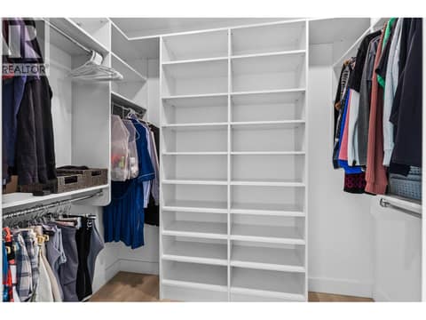 Walk-in closet at 1539 Rocky Point Drive, Wilden, Kelowna