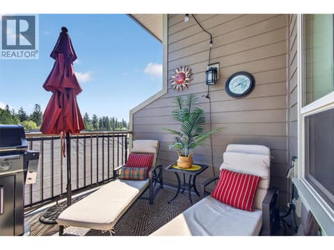 2nd level patio at 3359 Cougar Road Unit# 9, Westbank Centre, West Kelowna