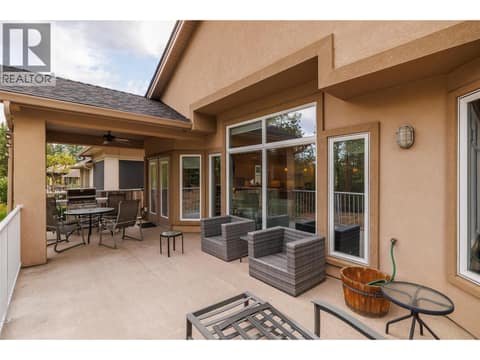 Rear Deck at 4170 Gallaghers Forest South, South East Kelowna