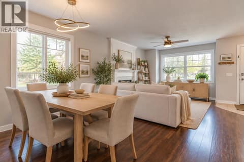 AI generated photo showing lighter furniture in the space at 2440 Old Okanagan Highway Unit# 1114, Westbank Centre, West Kelowna